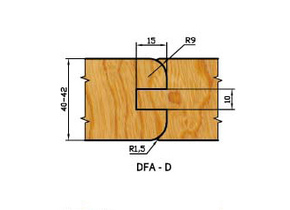 DFA-D(LWW) - Комплект фрез для дверной обвязки d=32, 5 фрез