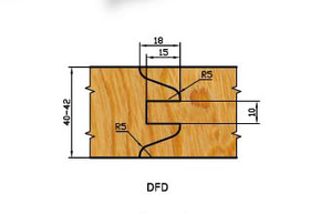 DFD(LWW) - Комплект фрез для дверной обвязки d=32, 5 фрез
